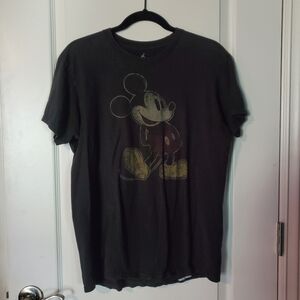 Black Disney Mickey Mouse Graphic Tee T-shirt